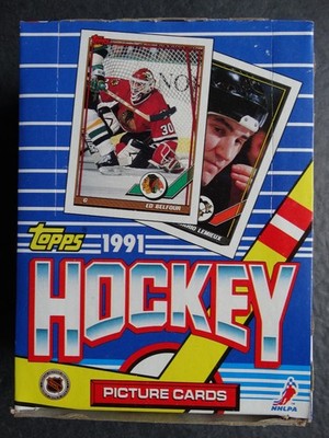 Empty 1991 Topps Hockey Card Box No Cards