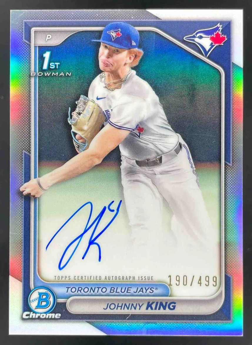 2024 Bowman Draft Chrome Prospect Refractor #CPA-JKI Johnny King RC Auto /499