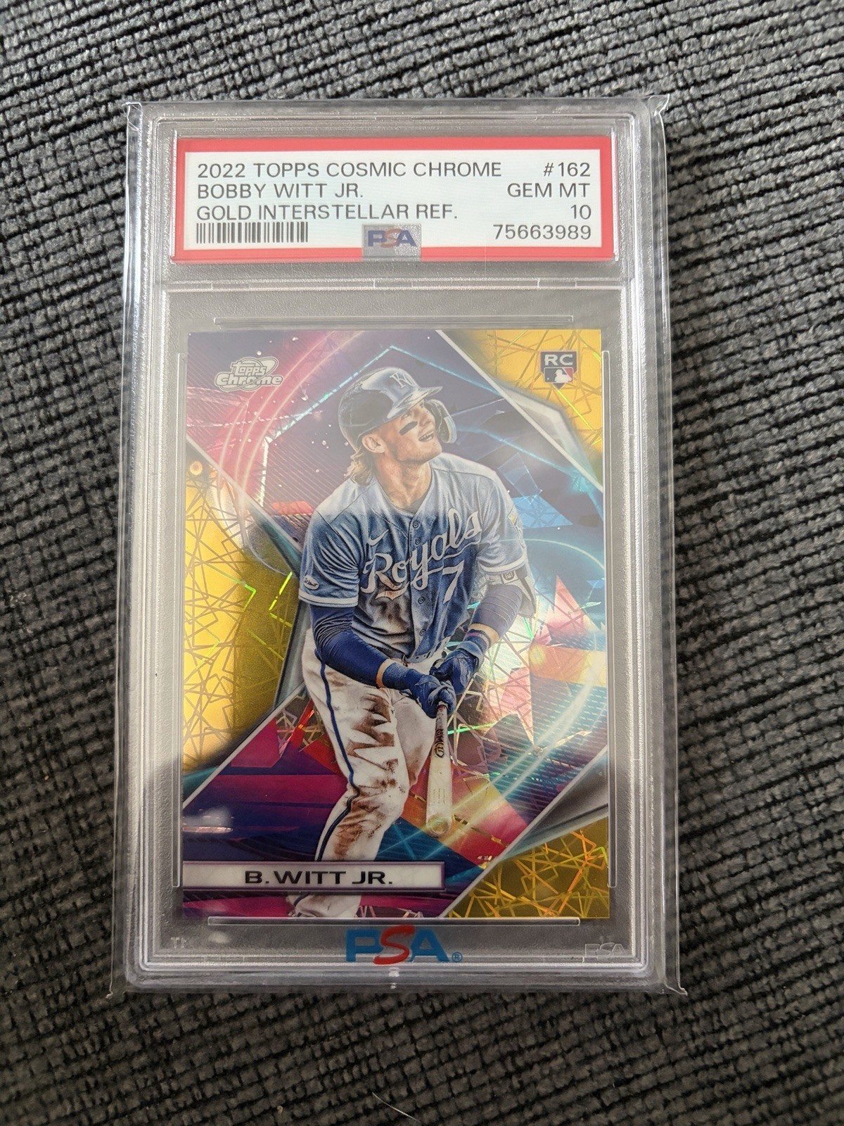 2022 Topps Cosmic Chrome - Bobby Witt Jr. Gold Interstellar Refractor /50 (RC)