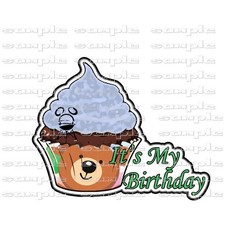 Disney Cupcake It  s My Birthday gtc Scrapbook Page Paper Piece die cut