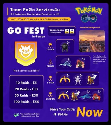 Pokémon Go Fest 2026 Denmark Mewtwo x50/FAST/READ Description