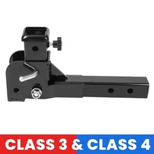 Foldable 2" Trailer Hitch Shank Mount Cargo Wheelchair Carrier Adapter 500LB