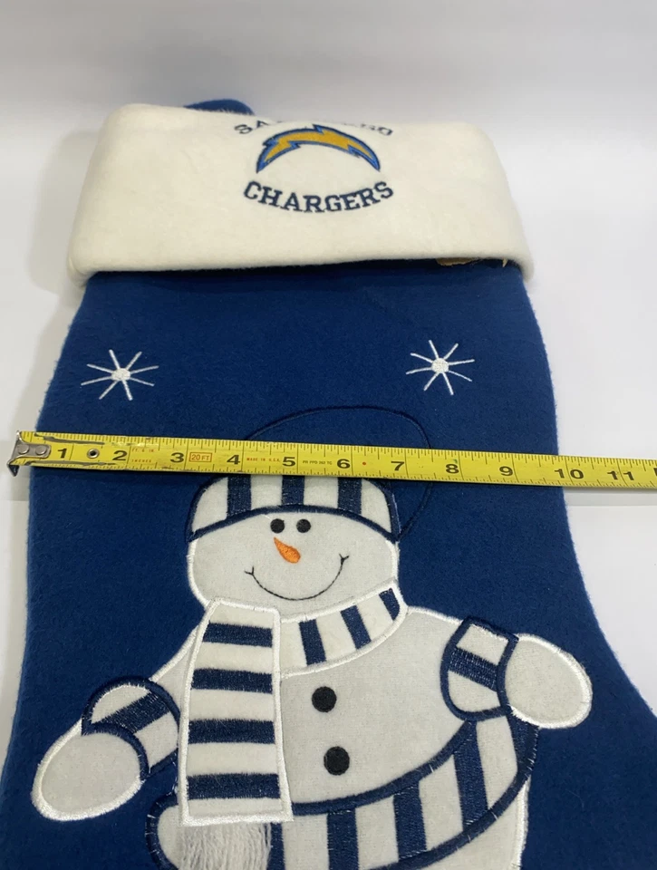 NFL San Diego Chargers Snowman Stocking XL - NWOT - Image 3 of 4