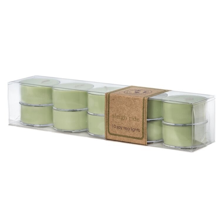 Aloha Bay Unscented Palm Wax Tea Light Candles Green Color 0.7 oz 12 Count