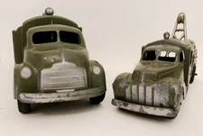 Vintage1950's Hubley Bell Telephone Trucks #504 & #478 Lot Of Two Trucks