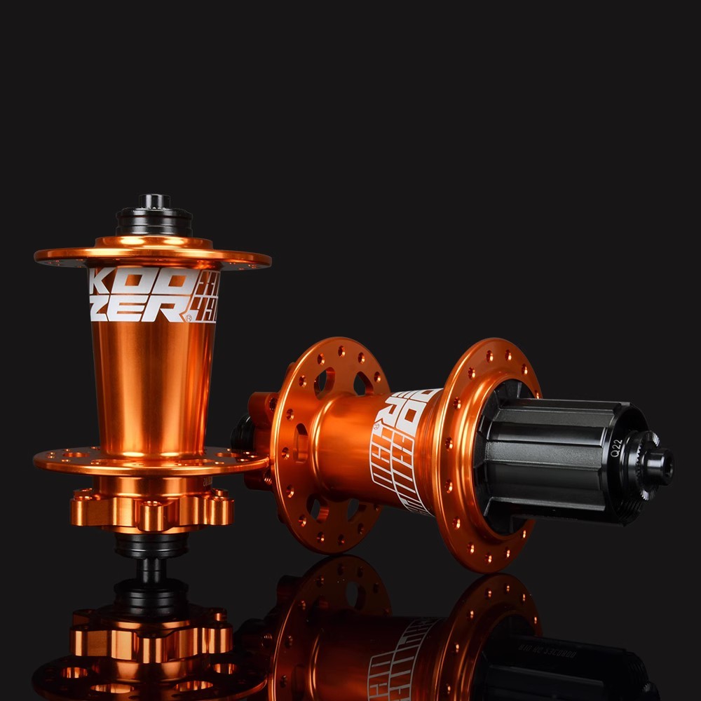 KOOZER XM490 Pro MTB Hub Set Disc Brake 32 Hole 6-Bolts HG Orange