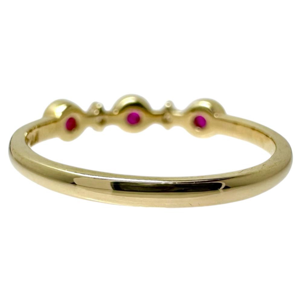 Authentic Ruby Diamond Ring 10K Gold JP5 US3.25 E… - image 5