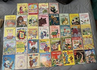 Little Golden Book Unique Lot Of 36 Story Books Vintage to New 1950’s 1990’s