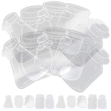  20 Pcs Flowers for Crafts Transparent Bookmarks Marker Dried Bottle