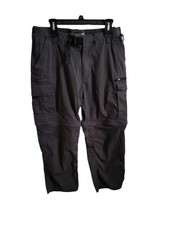 BC Clothing Men  s Convertible Cargo Pants Hiking Zip-Off Size Medium X 30 Gray