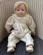 Vintage “Knightsbridge Collection Heirloom Baby” Porcelain Soft Body Doll 