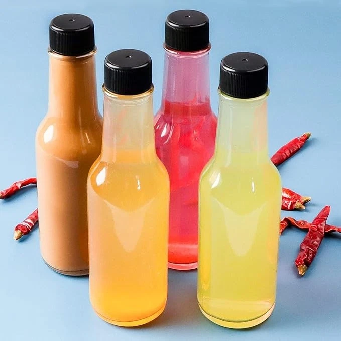 30 Pack Hot Sauce Bottles, 5Oz Clear Woozy Bottles with Leak Proof Black Screw C - Image 2 of 4