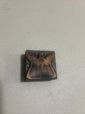 Antique VTG Bald Eagle Letterpress Print Type Ornament Cut Stamp Block RARE!!