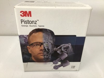 3M 01401 E-A-R Pistonz Disposable Corded Ear Plugs, Pod Shape, Nrr 29 Db, M,