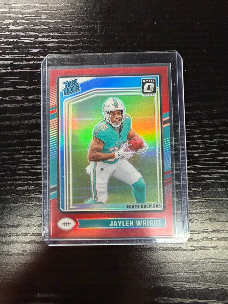 Jaylen Wright 2024 Optic Rated Rookie Lot of 2 - Red Optic /125 & Orange /249