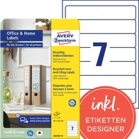 2-20X Avery Zweckform Recycling-OrdnerrüCken-Etiketten Home Office