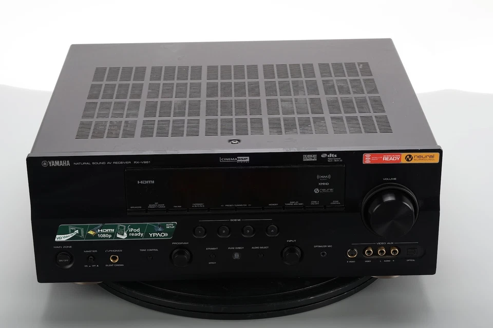 Yamaha RX-V861 7.1 Channel Home Theatre Receiver With Power Cable Bundle - Image 2 of 4