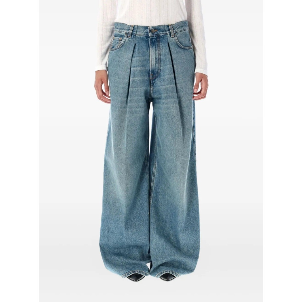 HAIKURE Candy Pleated Jeans Size 28