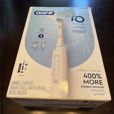Oral-B iO Series 3 Limited Electric Toothbrush w/Brush Head Rechargeable White