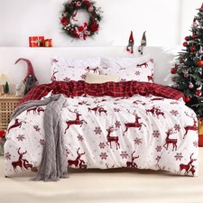 Christmas Duvet Cover Twin for , Soft Brushed Microfiber Comforter Cover Sets...