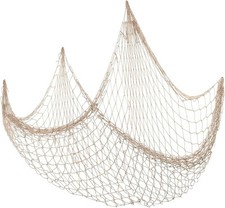 TakFree Fishing Net Decoration, 6.56ft X 3.28ft Nautical Wall Hanging Fish Net 