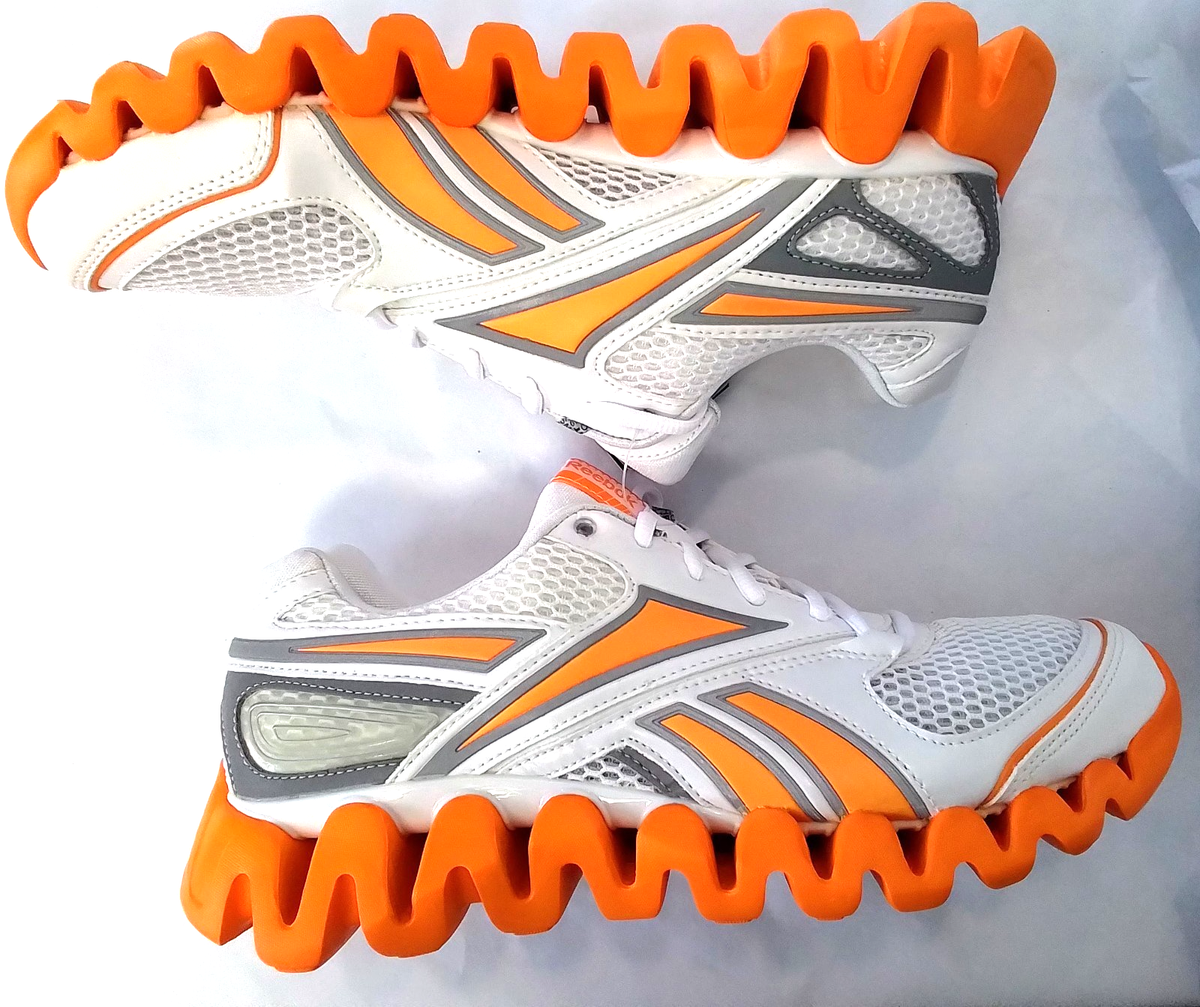 Rare! 2010 Reebok ZigTech 1-J20867 White Orange Running Shoes