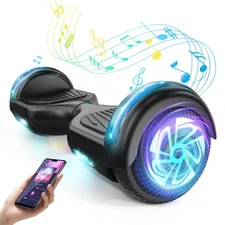 Electric Hoverboard w/ Bluetooth Speaker & Music Light-Up Self-Balancing Scooter