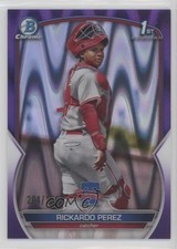 2023 Bowman Chrome Prospects Purple RayWave Refractor /250 Rickardo Perez 19ju