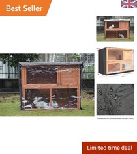 Universal 48-Inch Double Hutch Cover - Weather Resistant & Durable Protection