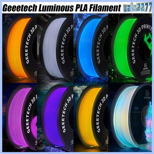 Geeetech Luminous PLA 3D Printer Filament 1kg 1.75mm Multicolor Glow in Dark US