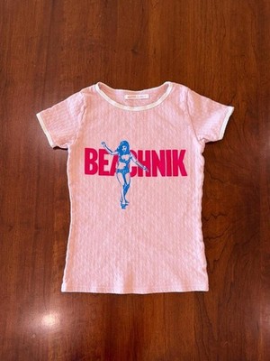 Hysteric glamour light pink pointelle beachnik top