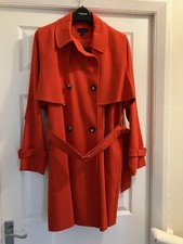 Topshop Red Trench Coat Size 16