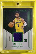 2024-25 Noir Bronny James Jr Patch Rookie /49 Elegant Decor - Lebron Son Lakers