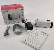 Canon VIXIA HF R600 Video Camcorder Camera White Full HD w/57x Zoom CMOS Bundle