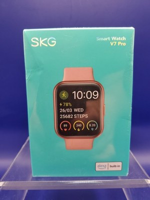 Smart Watch V7 Pro IP68 Waterproof Pink Bluetooth Heart Rate Fitness Tracker New