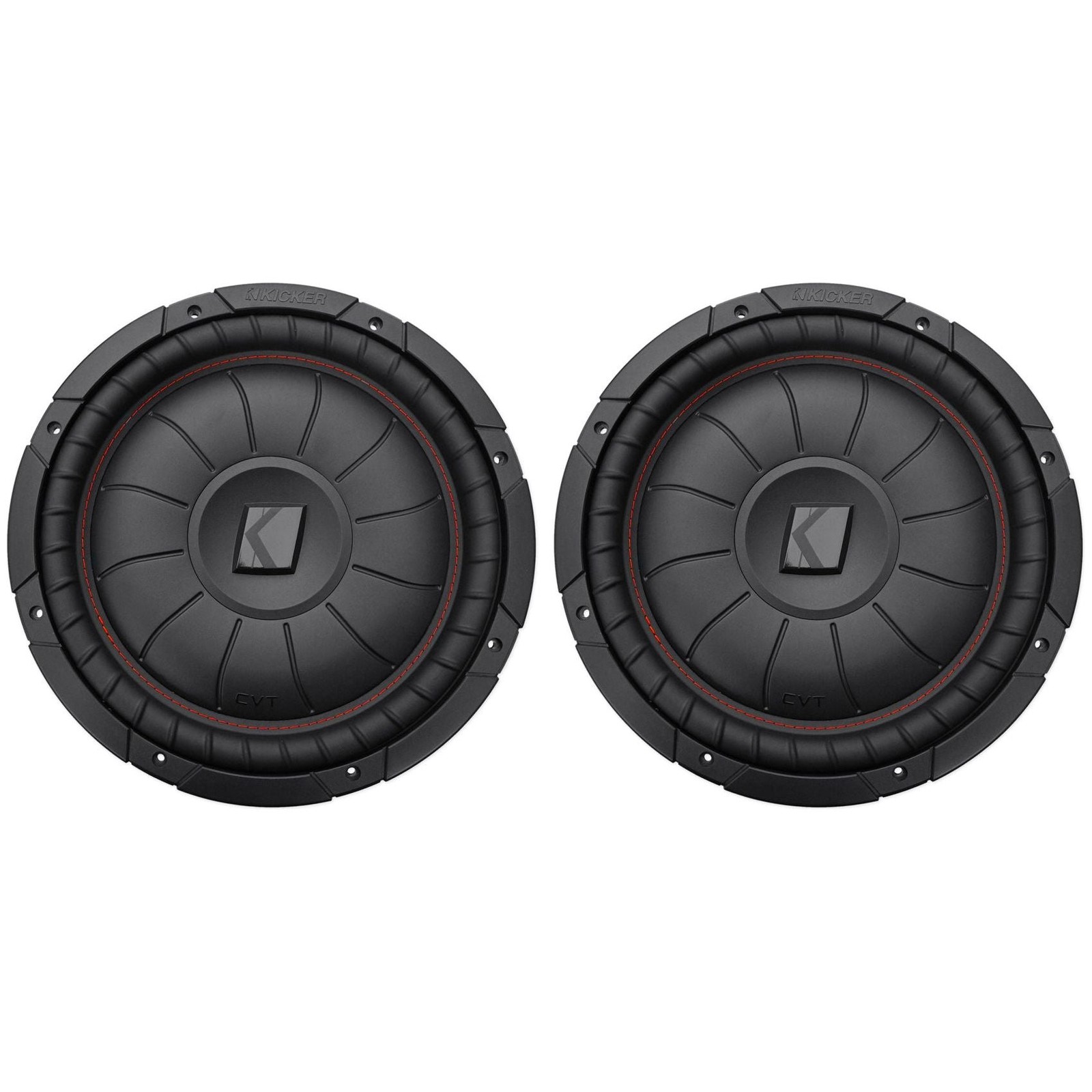 2 Kicker 43CVT124 COMPVT 1600 Вт 12 4-омных автомобильных сабвуферов SVC Shallow Slim 38790₽