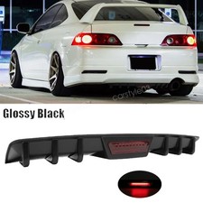 For Acura Rsx 02-05 Gloss Black Car Rear Bumper Diffuser With Led Brake Light