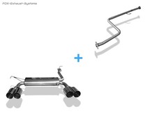  Edelstahl Duplex Racing-Anlage Honda Prelude 4 BB1/2/3 '92-96 je 2x90 rund
