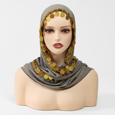 Muslim Women Hijab Ethnic Headscarf Shawl Wrap Scarves Tassel Sequins Stoles New