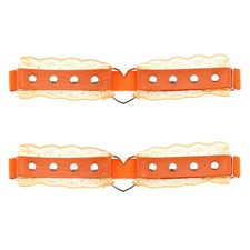 2Pcs Adjustable Lace Heart Thigh Garter Belt Elastic Leg Garters for Women Pa...