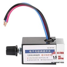 Speed Controller, 12V/24V DC Motor Speed Controller Switch Fan Speed Regulator