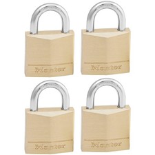 Image of Master Lock Solid Brass 30mm Padlock 4-Pin - Keyed Alike x 4