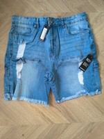 Boohoo Man Shorts - Relaxed Fit -Ripped Paint Splattered Carpenter Denim Size 36