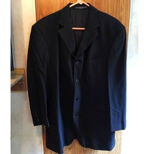 Hugo Boss Black Wool Blazer 42R Old Money Career Executive Sport Coat Woolmark