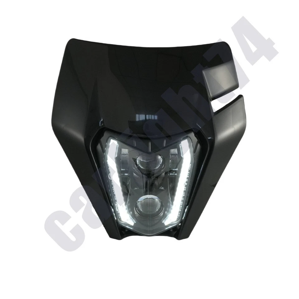Black LED Headlight Head Lamp For KTM EXC XC MXC 250 450 520 525 530 Dirt Bike - Image 2 of 4