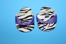 American Girl Doll Safari Sundress Zebra Print Flip Flops Only