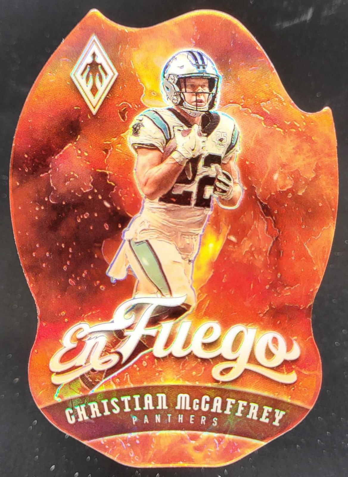 2020 Panini Phoenix Christian McCaffrey En Fuego #9 Carolina Panthers MS13