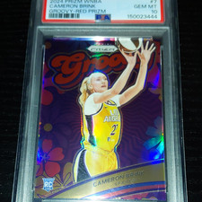 Panini 2024 Prizm POP 5 WNBA Groovy-Red Prizm Cameron Brink RC #7 /99 PSA 10 SSP