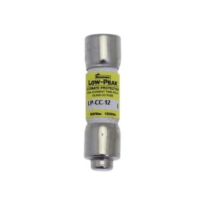 Eaton Bussmann Lp-Cc-12 Cc Class, Time-Delay, 12A, 600V Ac, Non-Indicating