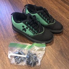 Heelys x Minecraft Creeper Shoes Youth 13C Kids Black Green Sneaker